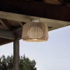 Bover buiten plafondlamp Fora, naturel wit/beige, Ø 50 cm