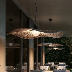 Bover LED buiten hanglamp Mediterránia, bruin, Ø 105 cm
