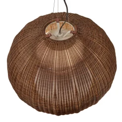 Bover LED buiten hanglamp Garota, grafietbruin/bruin Ø 72 cm