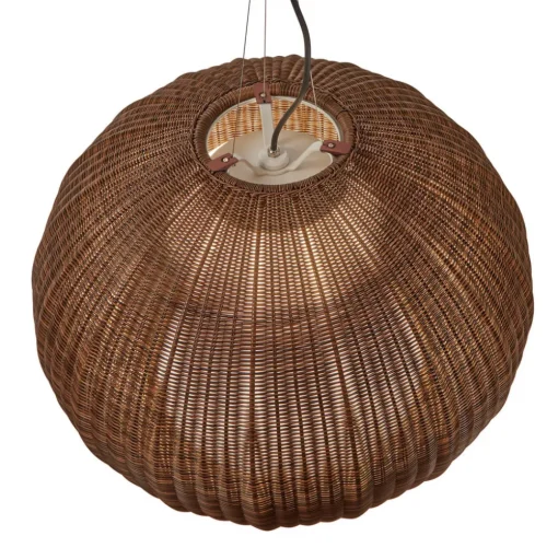 Bover LED buiten hanglamp Garota, grafietbruin/bruin Ø 72 cm