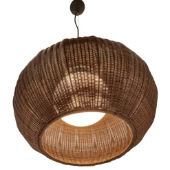 Bover LED buiten hanglamp Garota, grafietbruin/bruin Ø 72 cm