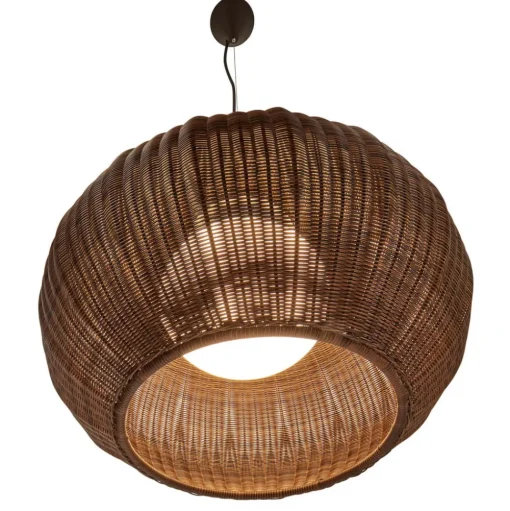 Bover LED buiten hanglamp Garota, grafietbruin/bruin Ø 72 cm