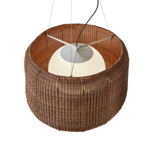 Bover LED buiten hanglamp Fora 90, grafietbruin/bruin