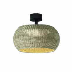 Bover LED buiten plafondlamp Perris, bruin/beige, Ø 47 cm
