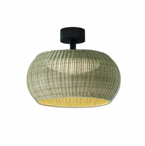 Bover LED buiten plafondlamp Perris, bruin/beige, Ø 47 cm