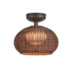 Bover LED buiten plafondlamp Garota, grafietbruin/bruin