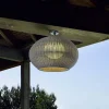 Bover LED buiten plafondlamp Garota, wit/ivoorkleurig