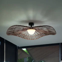Bover LED buiten plafondlamp Mediterránia, bruin, Ø 105 cm