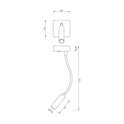 Brahe I LED wandlamp, leeslamp, wit