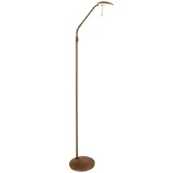 Bronsfinish - LED vloerlamp Zenith met dimmer