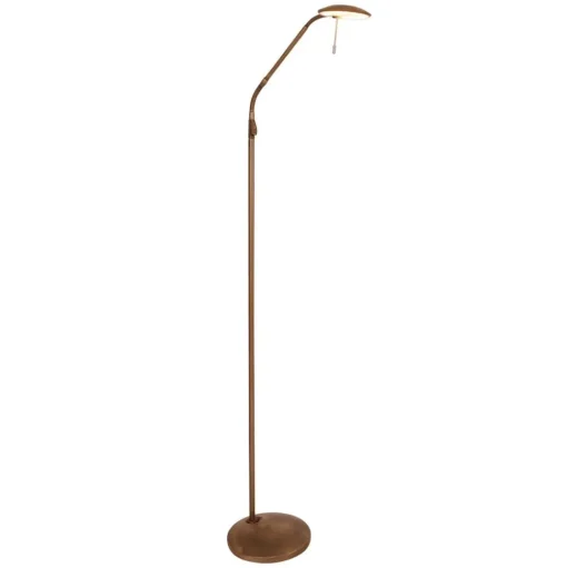 Bronsfinish - LED vloerlamp Zenith met dimmer