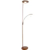 Bronskleurige LED vloerlamp Zenith, dimmer