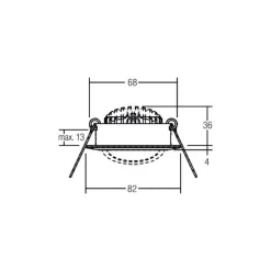 BRUMBERG BB03 inbouw RC driver hoekig chroom