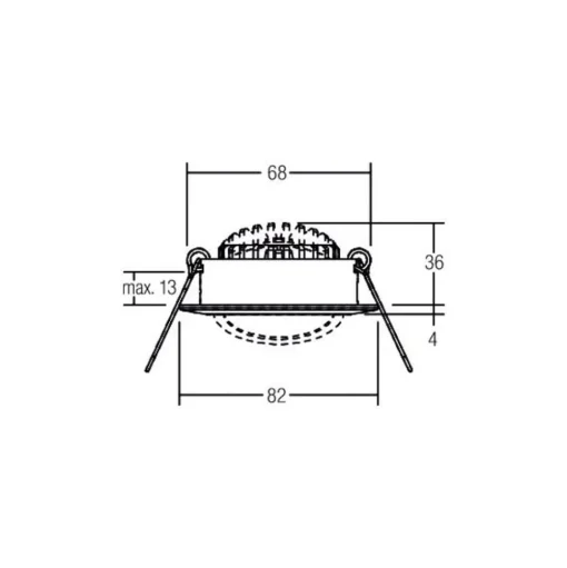 BRUMBERG BB03 inbouw RC driver hoekig chroom