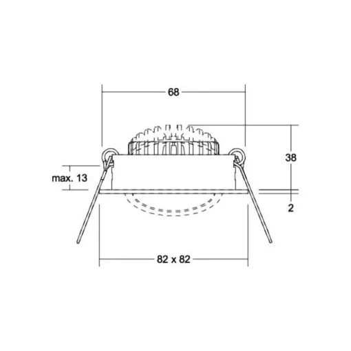 BRUMBERG BB05 LED inbouwspot aan/uit aansluitdoos zwart