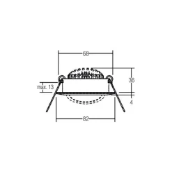 BRUMBERG BB03 LED inbouwspot, aan/uit aansluitdoos wit