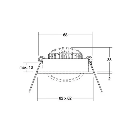 BRUMBERG BB05 LED spot aan/uit aansluitdoos structuur wit