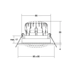 BRUMBERG BB25 LED spot IP65 aan/uit aansluitdoos zwart mat
