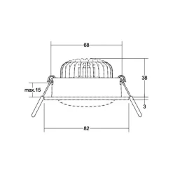 BRUMBERG BB35 RC driver ronde aansluitdoos structuur wit