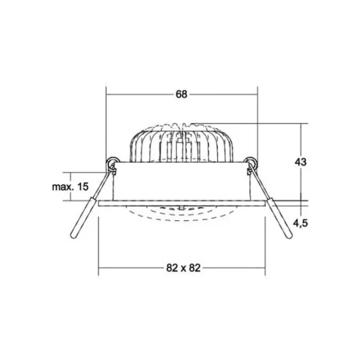 BRUMBERG BB36 RC driver ronde aansluitdoos structuur wit