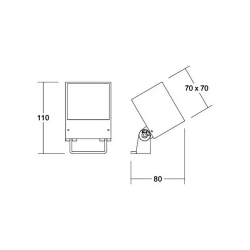 BRUMBERG Blokk LED opbouwspot voor buiten 7x7cm
