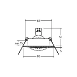 BRUMBERG Breena-R inbouw GX5.3 rond zwart mat
