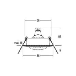 BRUMBERG Breena-R inbouw GX5.3 rond wit glanzend