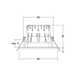 BRUMBERG inbouwspot BB20 IP65 RC aansluitdoos zwart