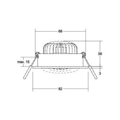 BRUMBERG inbouwspot BB34 RC aansluitdoos structuur wit