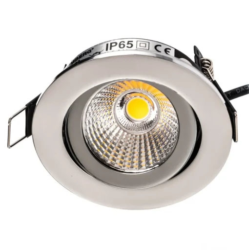 BRUMBERG inbouwspot IP65 rond schakelbaar chroom