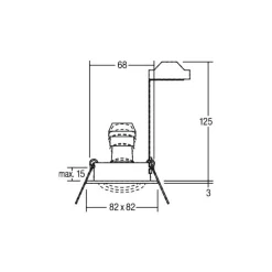 BRUMBERG inbouwspot Tirrel-S, GU10 fitting, mat zwart