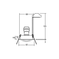 BRUMBERG inbouwspot Tirrel-R, GU10, structuur wit