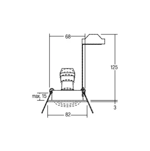 BRUMBERG inbouwspot Tirrel-R, GU10 fitting, mat aluminium