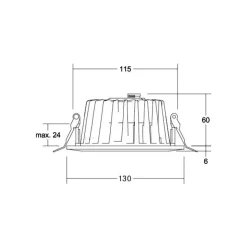 BRUMBERG LED inbouwdownlight Lydon Mini, wit, DALI, 3.000 K
