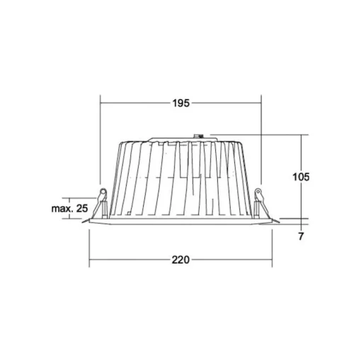 BRUMBERG LED inbouwdownlight Lydon Maxi, aan/uit, 4.000 K