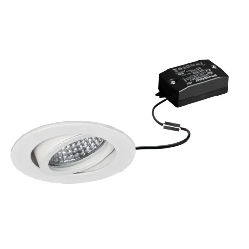 BRUMBERG LED inbouwspot Tirrel-R, aan/uit, structuur wit