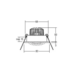 BRUMBERG LED inbouwspot Tirrel-R, aan/uit, mat wit