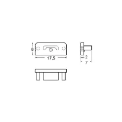 BRUMBERG One end cap set, plat