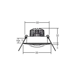 BRUMBERG Spot BB13 dim2warm Dimbare aansluitdoos structuur wit