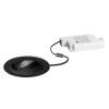 BRUMBERG Tirrel diepe inbouwspot RC, 830, rond, zwart