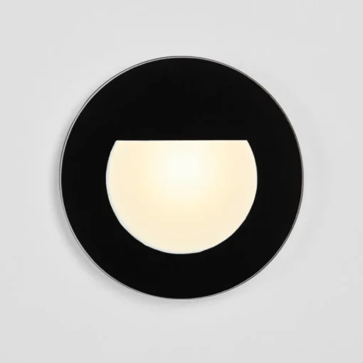 BRUMBERG Wall Kit68 inbouwlamp vlak rond zwart