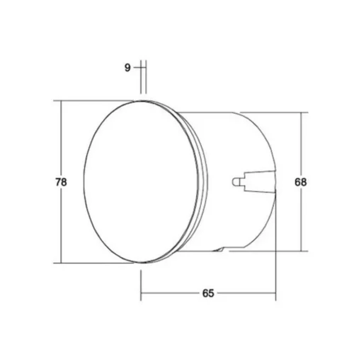 BRUMBERG Wall Kit68 inbouwlamp vlak rond zwart
