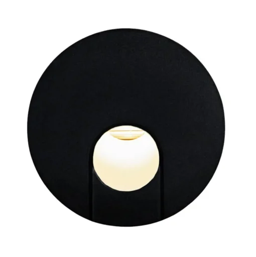BRUMBERG Wall Kit68 verzet, rond, zwart