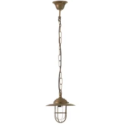 Bruno hanglamp voor buiten, antiek messing