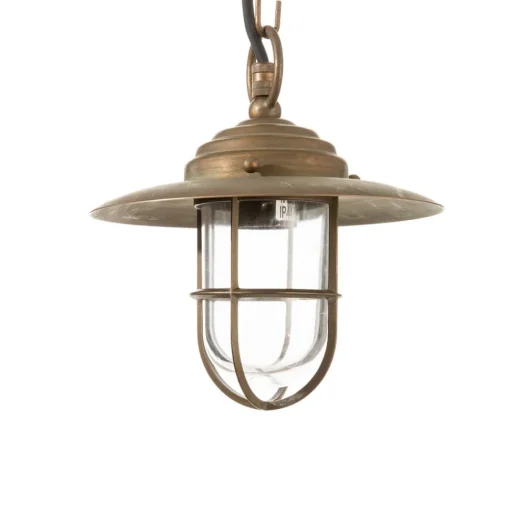 Bruno hanglamp voor buiten, antiek messing