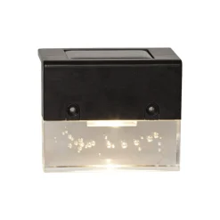 Bubbly Fence LED lamp op zonne-energie, zwart, kunststof, set van 4