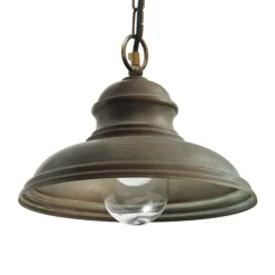 Buiten hanglamp Riccardo, ketting, glas cilinder
