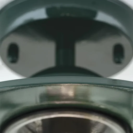 Buiten plafondlamp Edward, groen, Ø 27,5 cm, aluminium/glas
