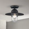 Buiten plafondlamp Edward, antraciet, Ø 27,5 cm, aluminium