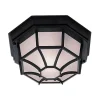 Buiten plafondlamp Vermont, zwart